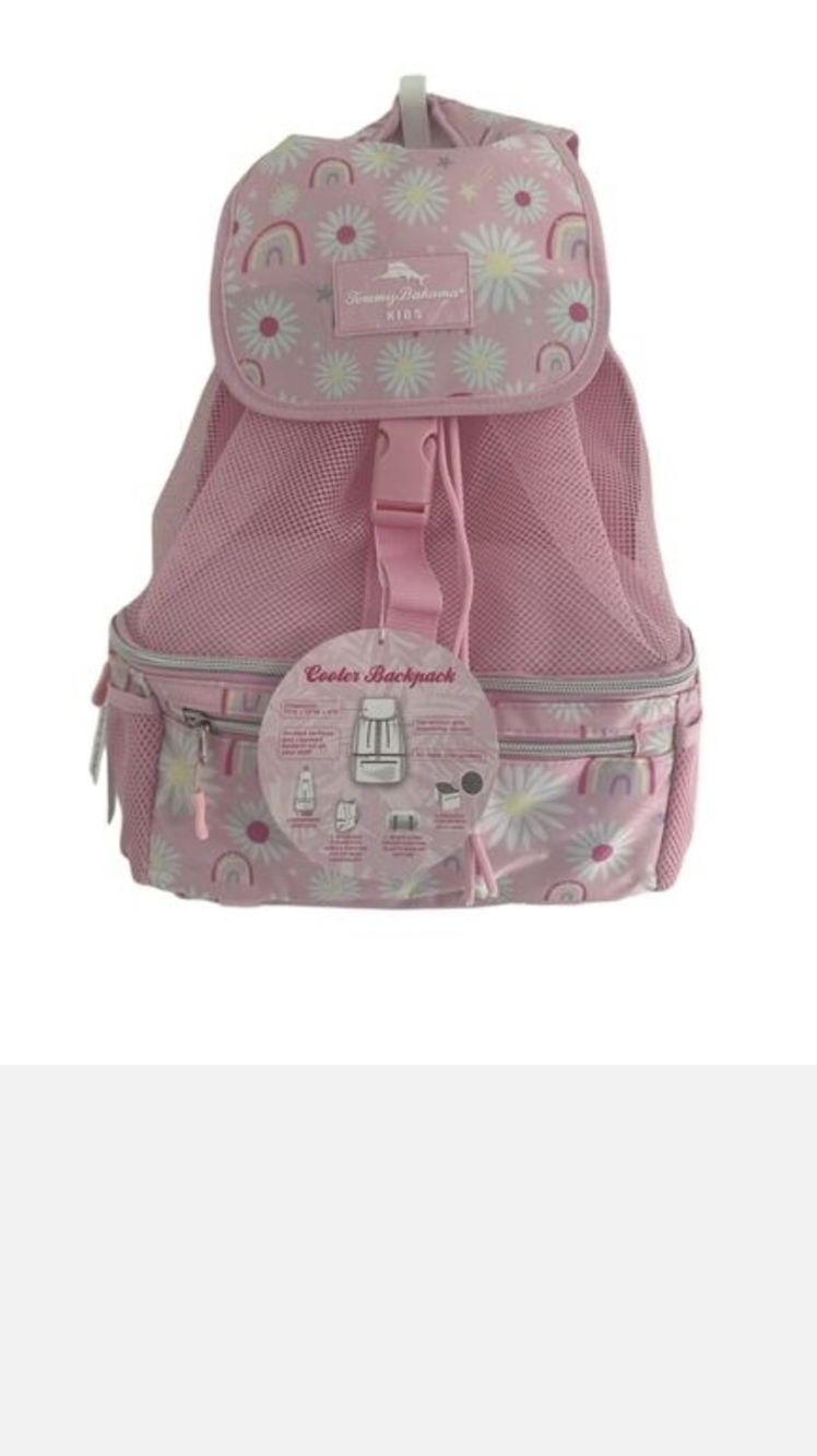 NWT Tommy Bahama Cooler Backpack Insulated w/Peva Lining Open view, Towel Holder